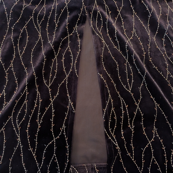 Ronni Nicole Black Maxi Dress with White Embroidered Accents - Picture 5 of 6